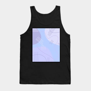 Light Blue and Purple Abstract Art Shapes and Lines Tank Top